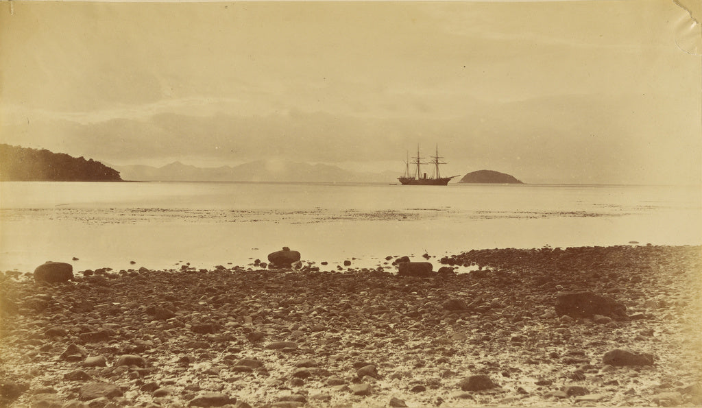 Unknown:[Seascape with sailing ship, possibly in South Ameri, Poster Print Wall Art