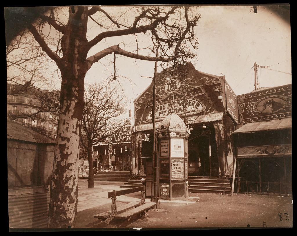 Eugène Atget:Fête Vaugirard (Street Fair and Kiosk), Poster Print Wall Art