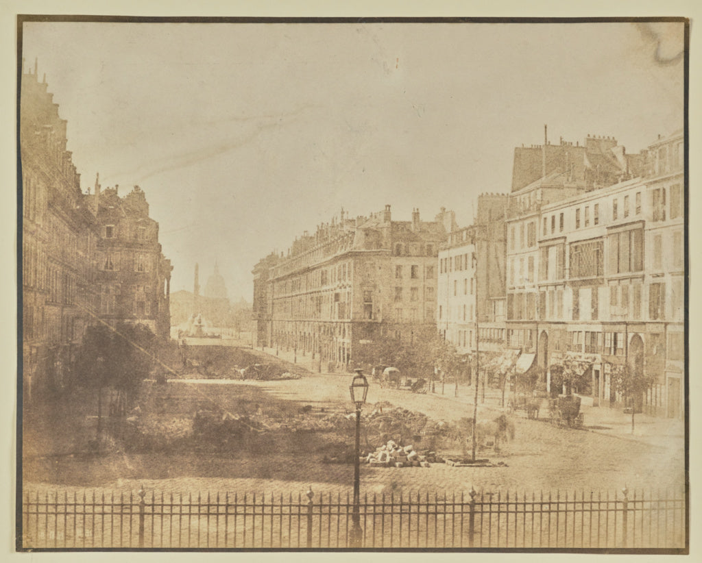 Hippolyte Bayard:Rue Royale et Restes des Barricades de 1848, Poster Print Wall Art