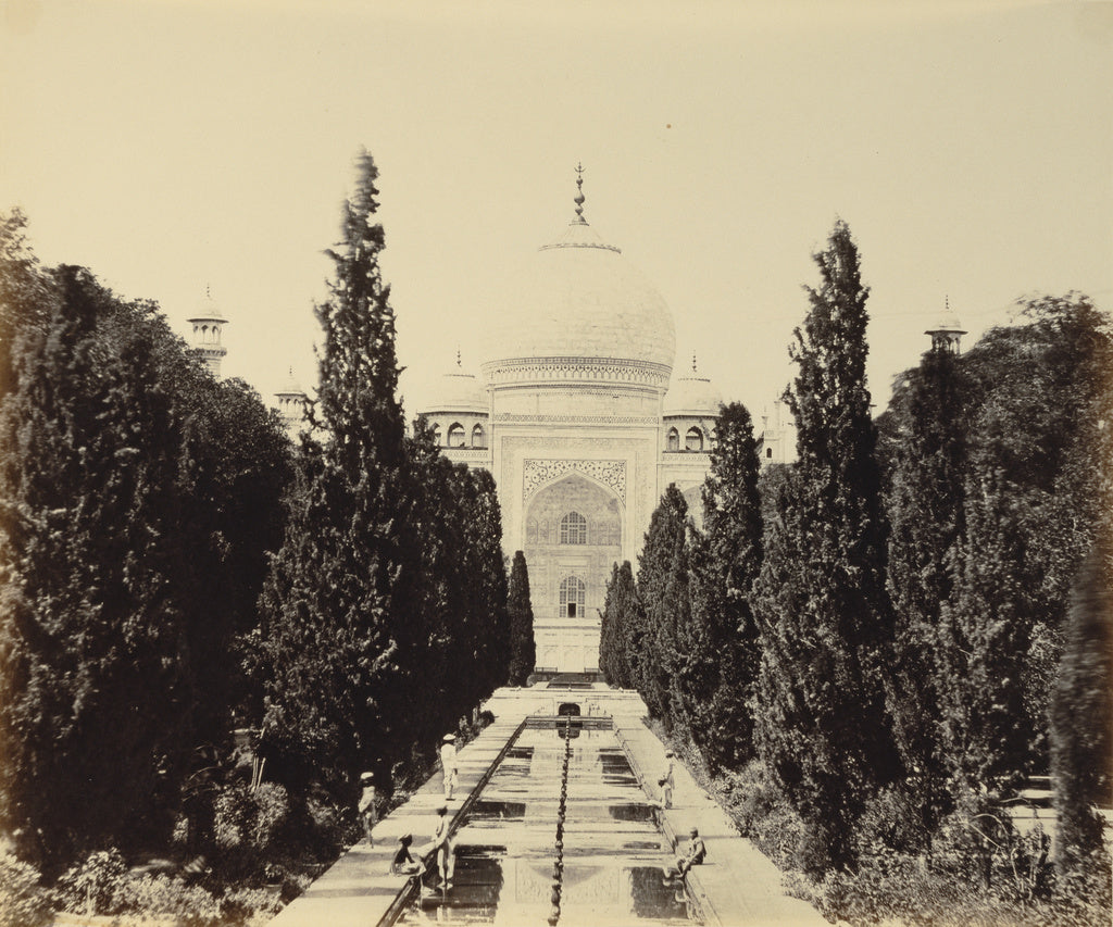 Felice Beato:Entrance View of the Taj, Poster Print Wall Art