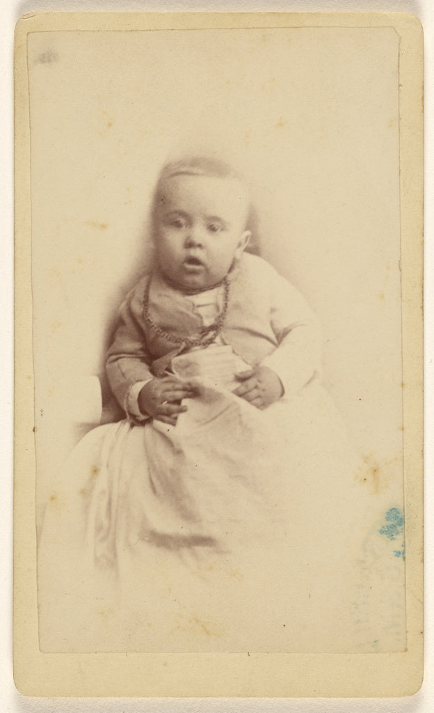 G.W. Bryant:[Unidentified baby with necklace, blanket wrappe, Poster Print Wall Art
