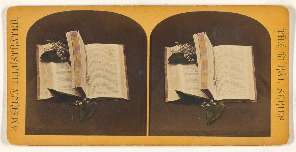 Unknown maker, American:[Book opened at two spots, one with , Poster Print Wall Art