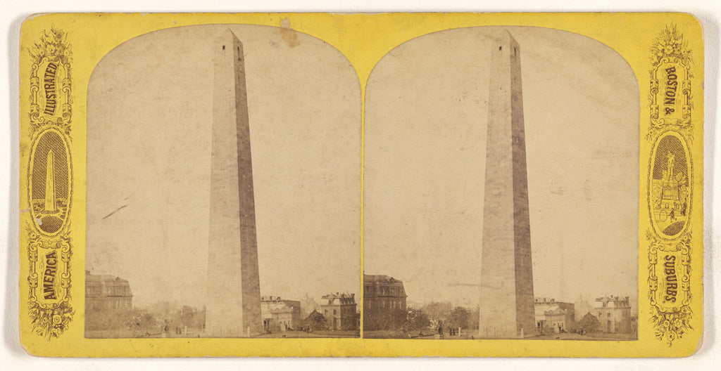 Unknown maker, American:Bunker Hill Monument, Poster Print Wall Art