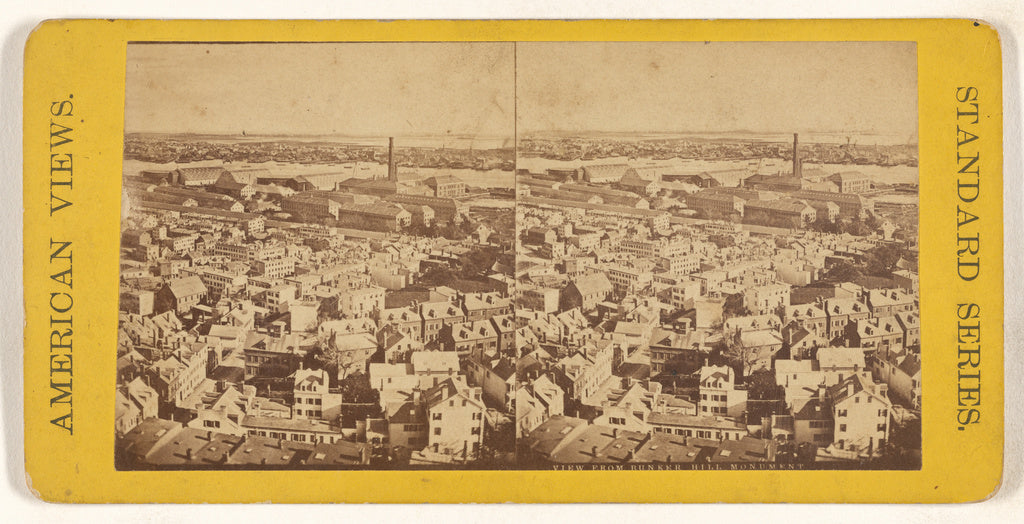 Unknown maker, American:View from Bunker Hill Monument, Poster Print Wall Art