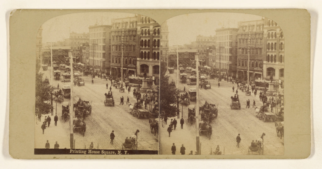Edward and Henry T. Anthony & Co.:Printing House Square, N.Y, Poster Print Wall Art