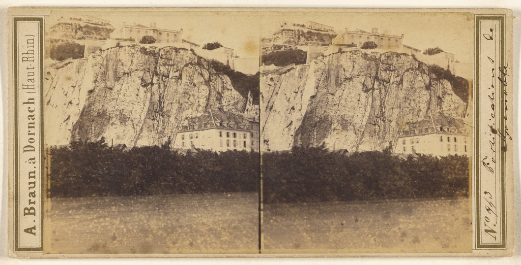 Adolphe Braun:Fortifications de Grenoble, Poster Print Wall Art