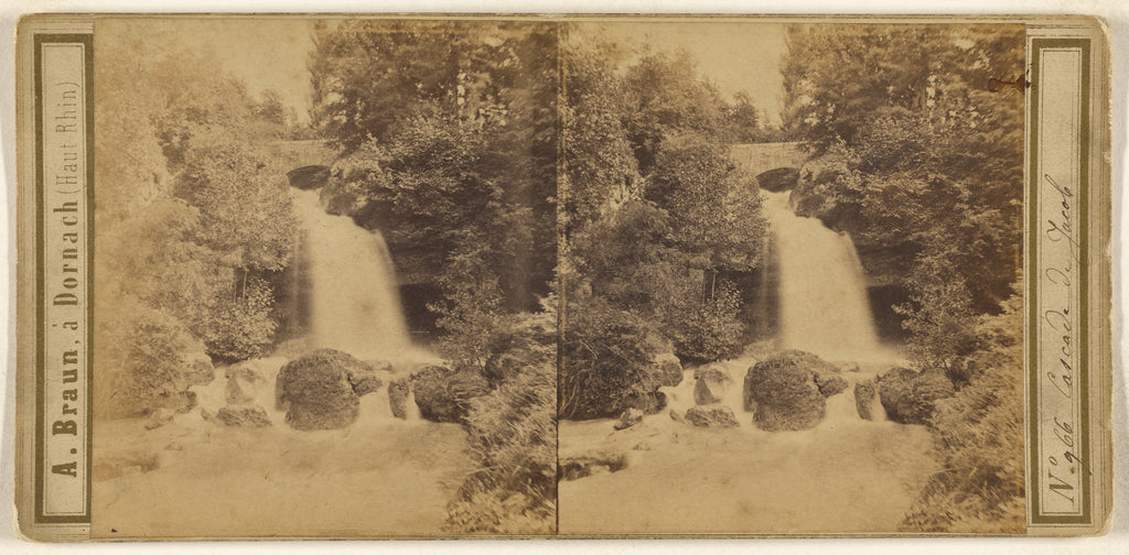 Adolphe Braun:Cascade de Jacob, Poster Print Wall Art