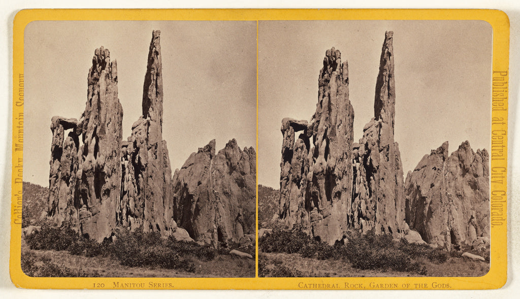 Joseph Collier:Cathedral Rock, Garden of the Gods. [Manitou,, Poster Print Wall Art
