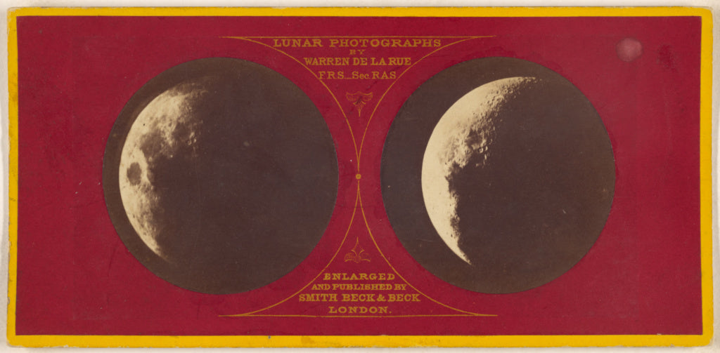 Warren De la Rue:[The Moon (left) May 9, 1859; (right) Feb. , Poster Print Wall Art