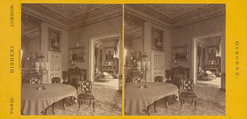 André Adolphe-Eugène Disdéri:The Dining Room./La Salle a Man, Poster Print Wall Art