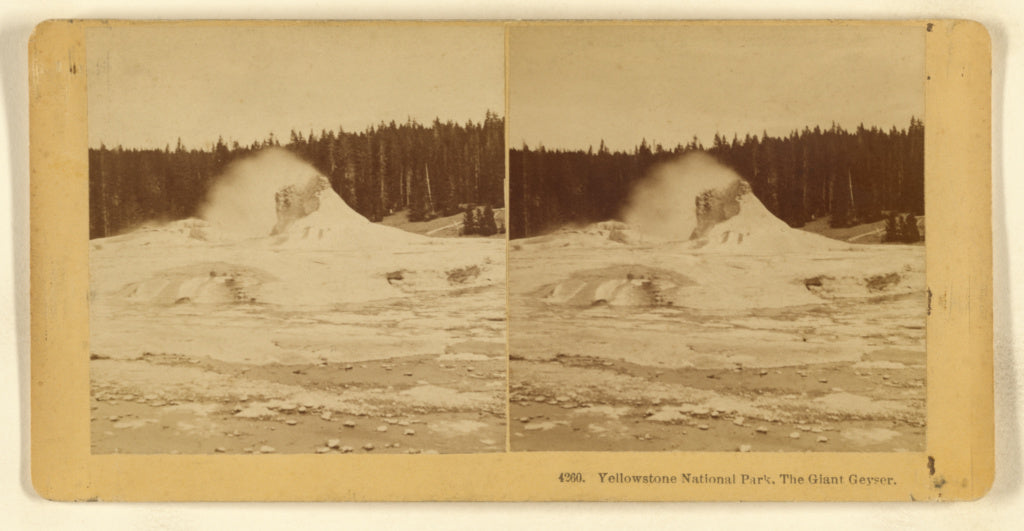 Benjamin West Kilburn:Yellowstone National Park, The Giant G, Poster Print Wall Art