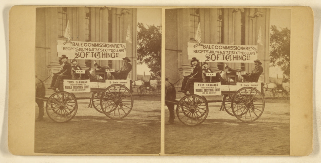 Frank Lawrence:[Horse-drawn wagon of "Straw Bale Commissiona, Poster Print Wall Art