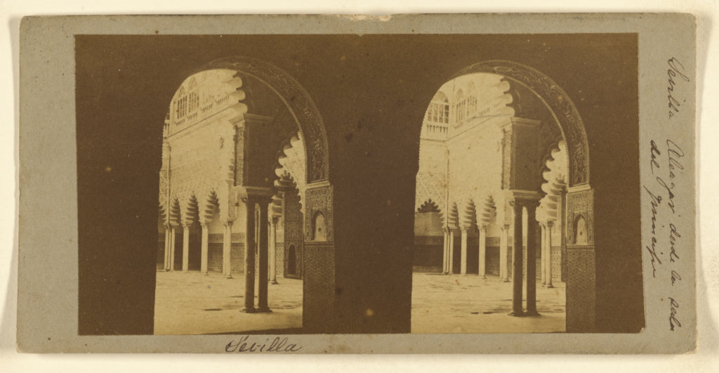 Luis Leon Masson:[Sevilla, Alcazar desde la sala del princip, Poster Print Wall Art