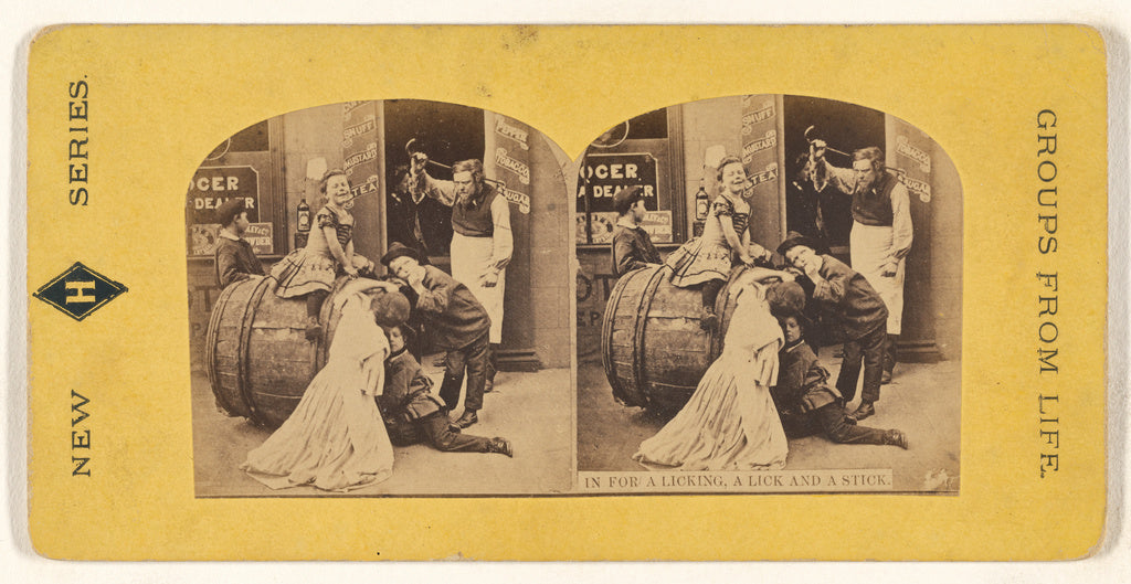 Unknown maker, American:In For A Licking, A Lick and A Stick, Poster Print Wall Art