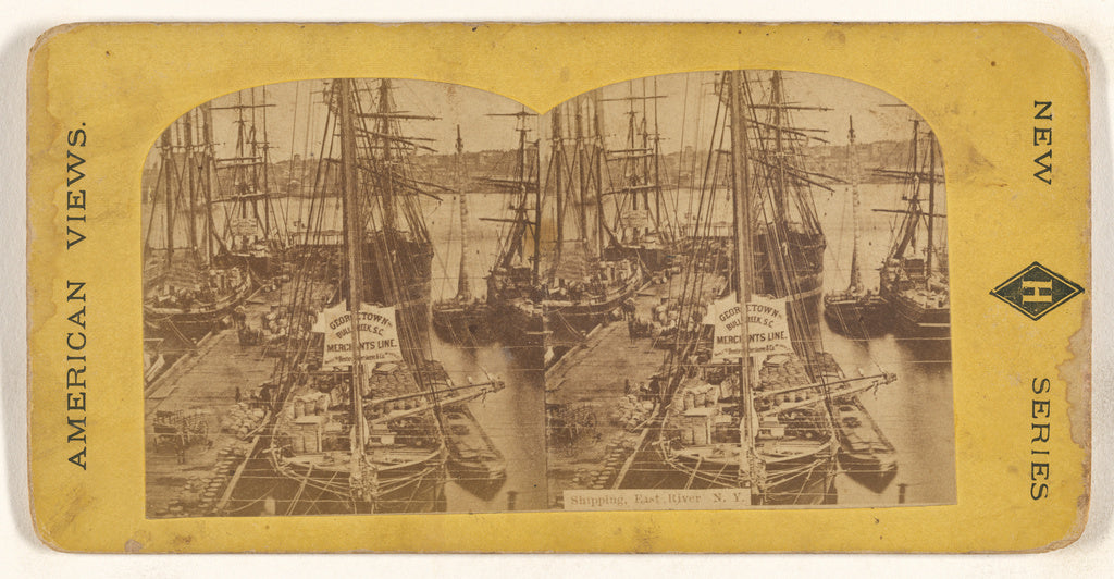 Unknown maker, American:Shipping, East River, N.Y., Poster Print Wall Art