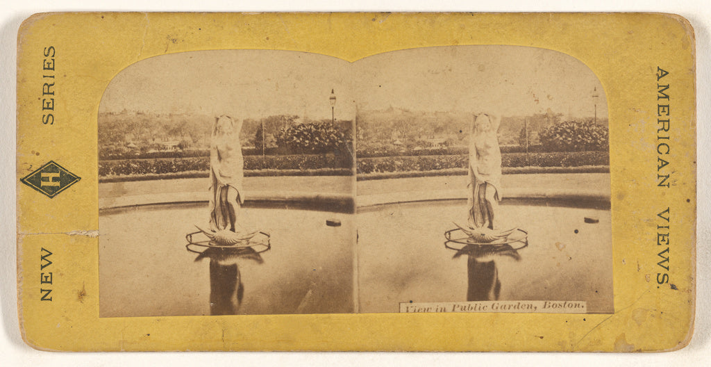 Unknown maker, American:View in Public Garden, Boston., Poster Print Wall Art