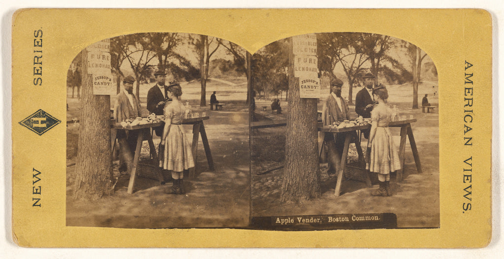 Unknown maker, American:Apple Vender, Boston Common., Poster Print Wall Art