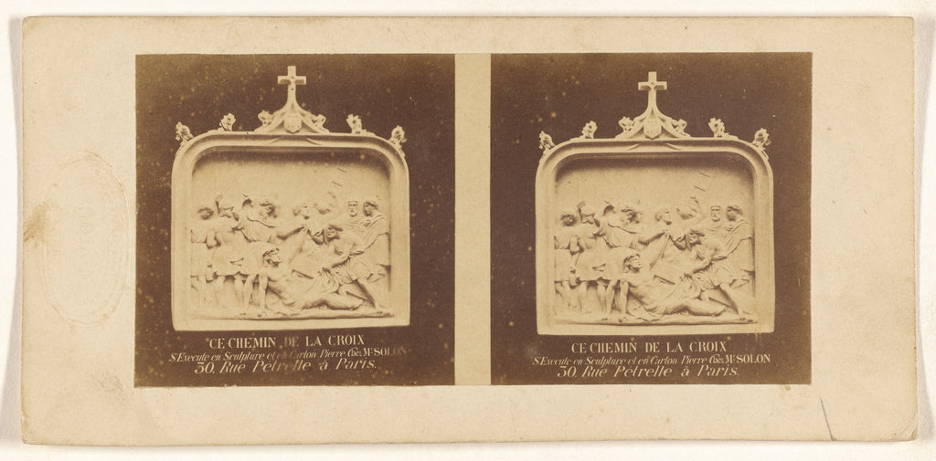 Unknown maker, French:[Sculpture of The Eleventh Station of , Poster Print Wall Art