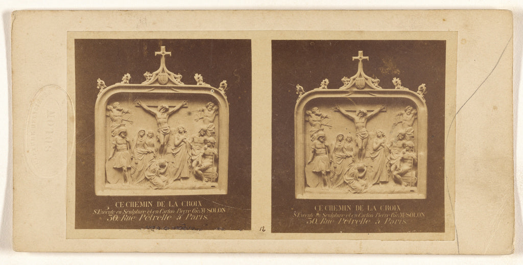 Unknown maker, French:[Sculpture of The Twelfth Station of t, Poster Print Wall Art