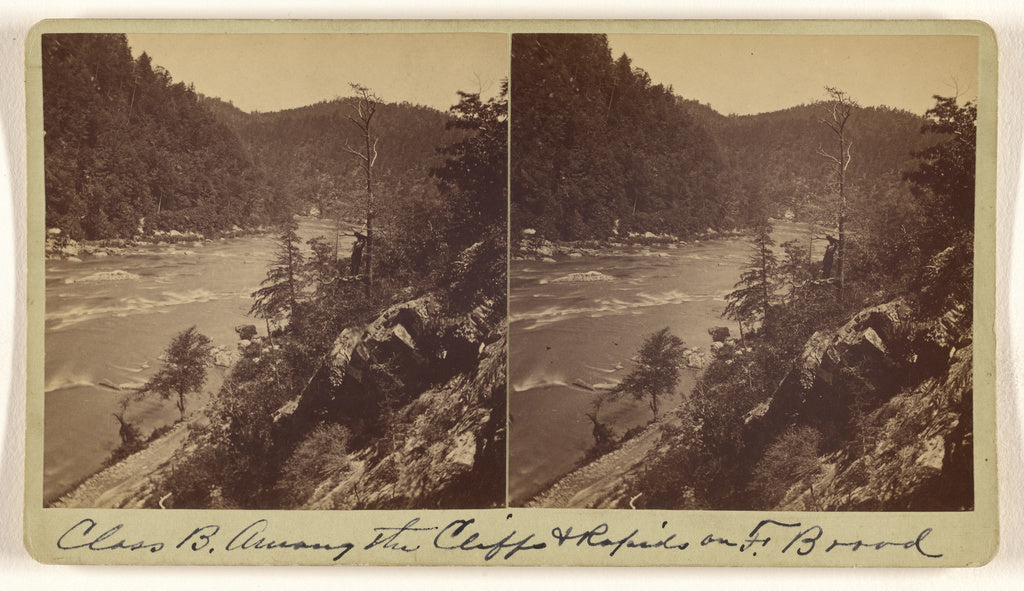 Nat. W. Taylor:[Among the Cliffs & Rapids on French Broad, N, Poster Print Wall Art