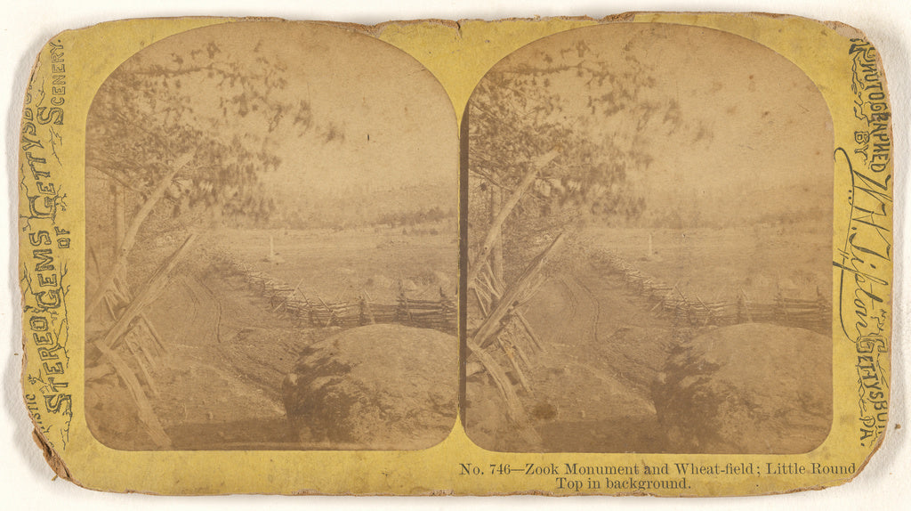 William H. Tipton:Zook Monument and Wheat-field; Little Roun, Poster Print Wall Art