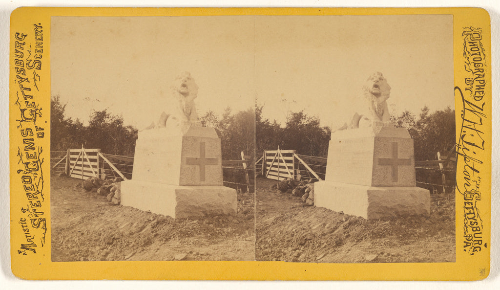William H. Tipton:[First Vermont Brigade Monument at Gettysb, Poster Print Wall Art