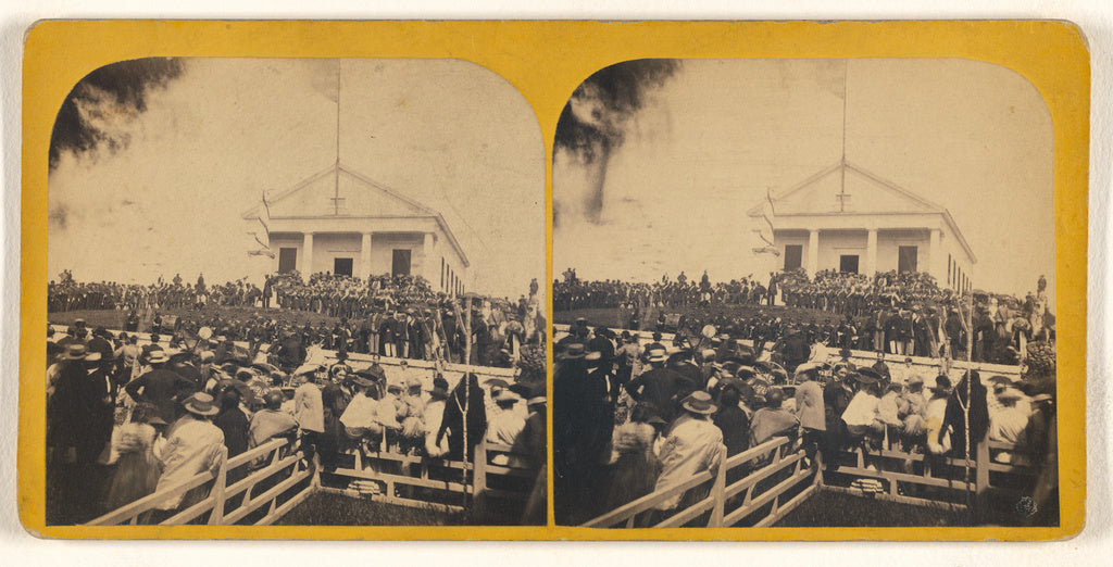 Simon Towle:[Ceremonies at the Soldiers Monument at Gorham, , Poster Print Wall Art