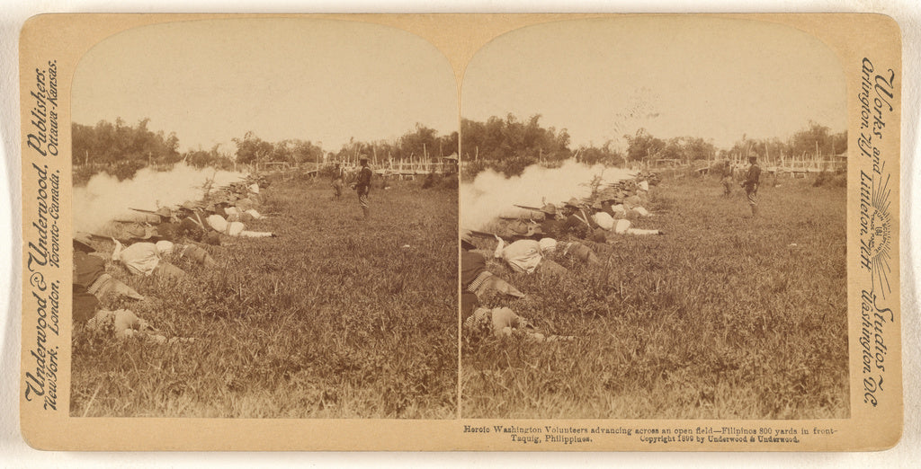 Underwood & Underwood:Heroic Washington Volunteers advancing, Poster Print Wall Art