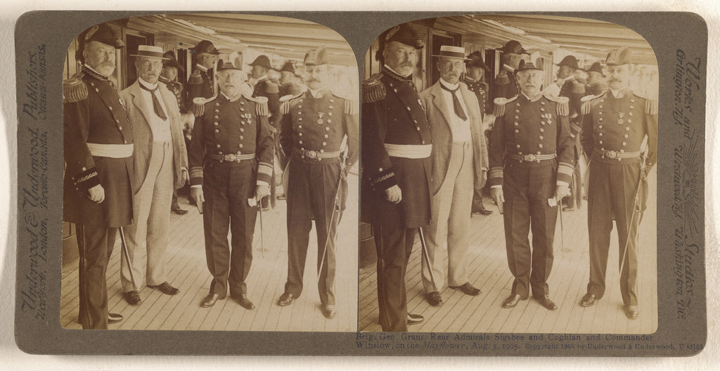 Underwood & Underwood:Brig. Gen Grant, Rear Admirals Sigsbee, Poster Print Wall Art