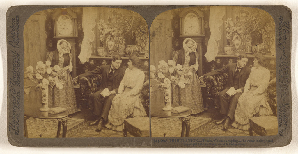 Underwood & Underwood:Tribulation - Trials of housekeeping, , Poster Print Wall Art