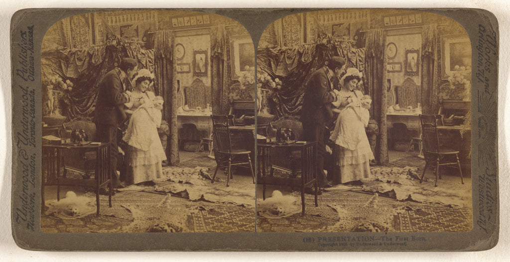 Underwood & Underwood:Presentation - The First Born., Poster Print Wall Art