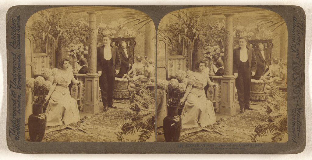 Underwood & Underwood:Admiration - Pierced by Cupid's dart., Poster Print Wall Art