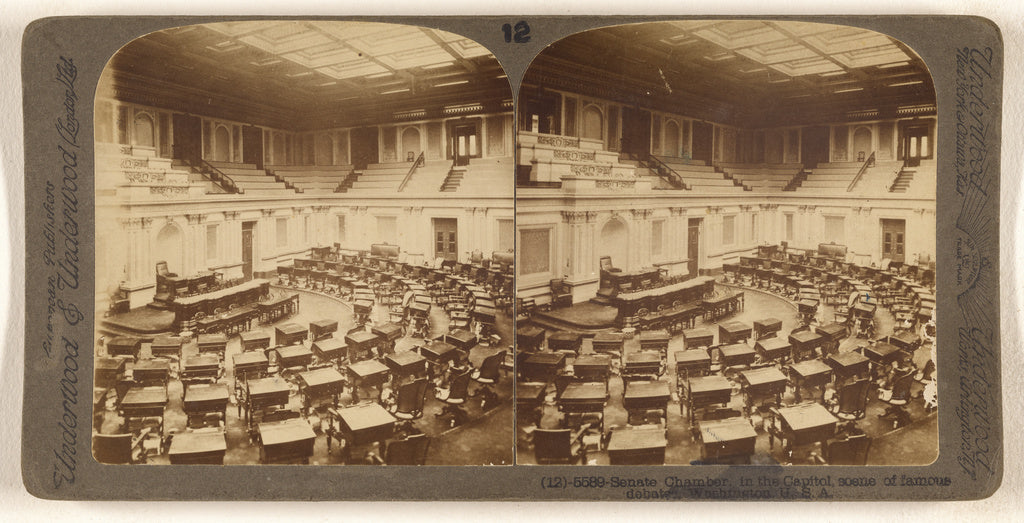 Underwood & Underwood:Senate Chamber, in the Capitol, scene , Poster Print Wall Art