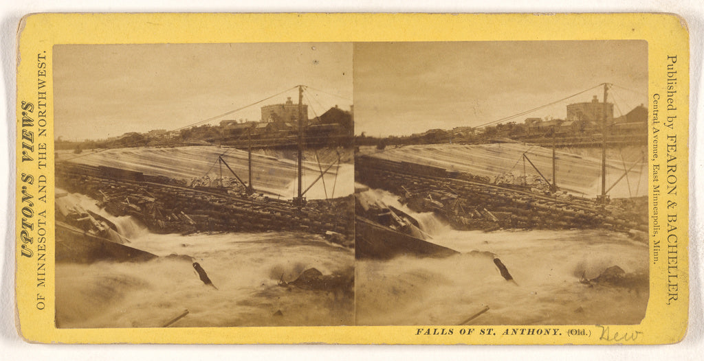 B. F. Upton:Falls of St. Anthony. (Old.), Poster Print Wall Art