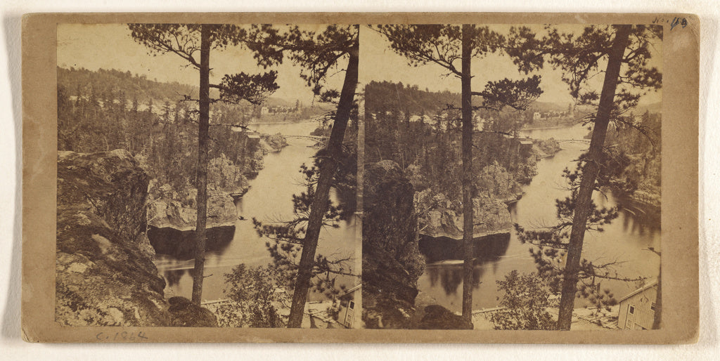 B. F. Upton:Views of the Dells on the St. Croix River., Poster Print Wall Art