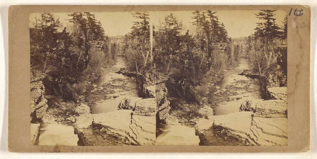 B. F. Upton:Vermillion Falls, near the Mississippi River., Poster Print Wall Art