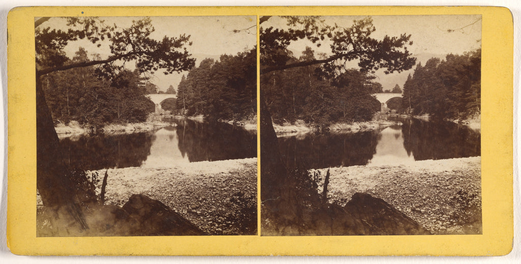 James Valentine:Bridge of Clunie, near Pitlochrie., Poster Print Wall Art