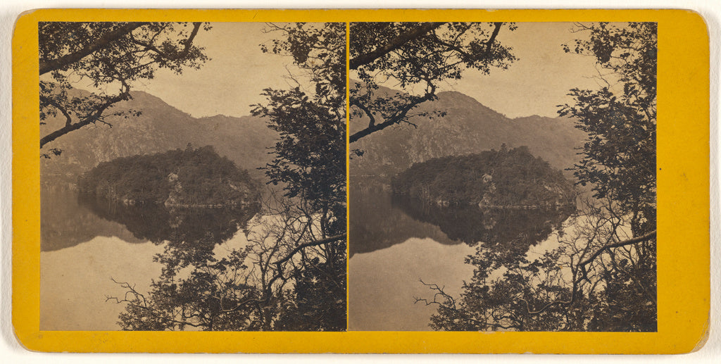 James Valentine:Loch Katrine - Ellen's Isle., Poster Print Wall Art