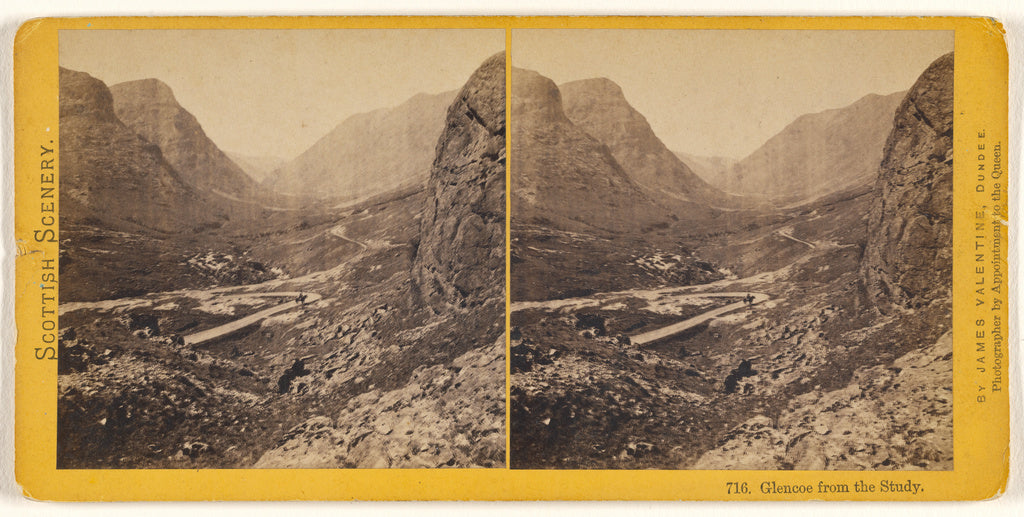 James Valentine:Glencoe from the Study., Poster Print Wall Art