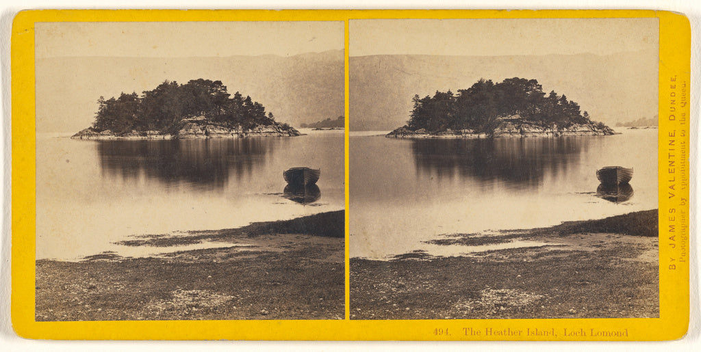 James Valentine:The Heather Island, Loch Lomond, Poster Print Wall Art