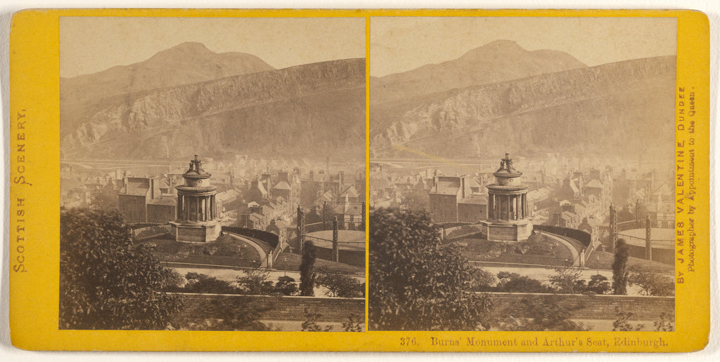 James Valentine:Burns' Mountain and Arthur's Seat, Edinburgh, Poster Print Wall Art