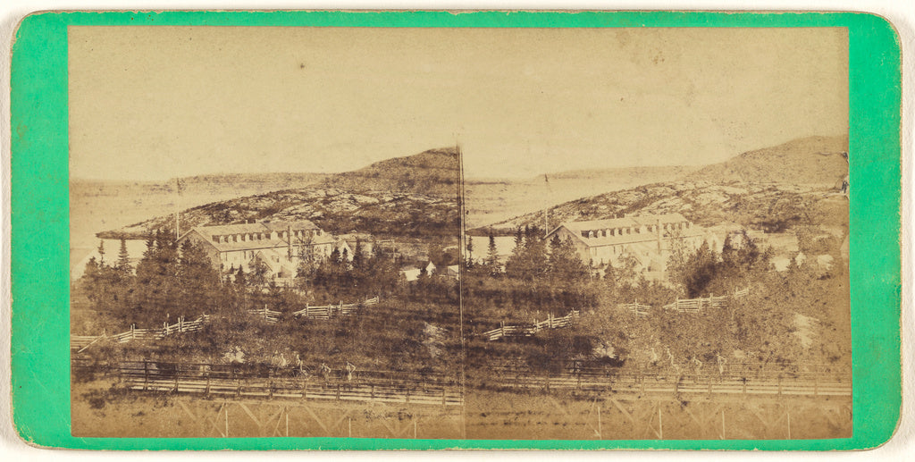 L.P. Vallée:Hotel and bridge, Tadousac, Sagnenay., Poster Print Wall Art