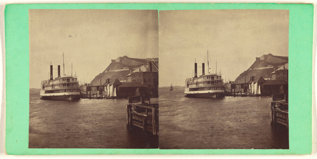 L.P. Vallée:Quebec. Steamboat Quebec., Poster Print Wall Art