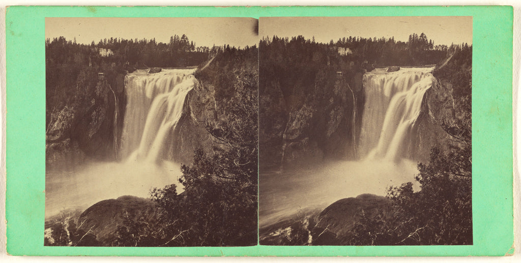 L.P. Vallée:Montmorency Falls, 7 miles below Quebec., Poster Print Wall Art