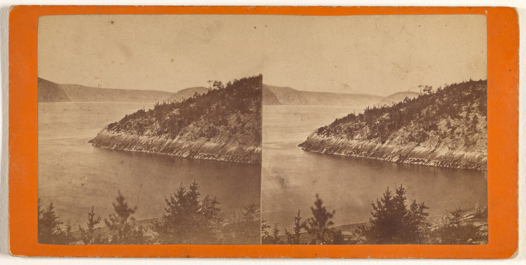 L.P. Vallée:Entrance to River Saguenay., Poster Print Wall Art