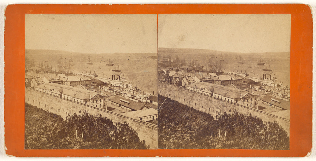 L.P. Vallée:Quebec Harbour., Poster Print Wall Art