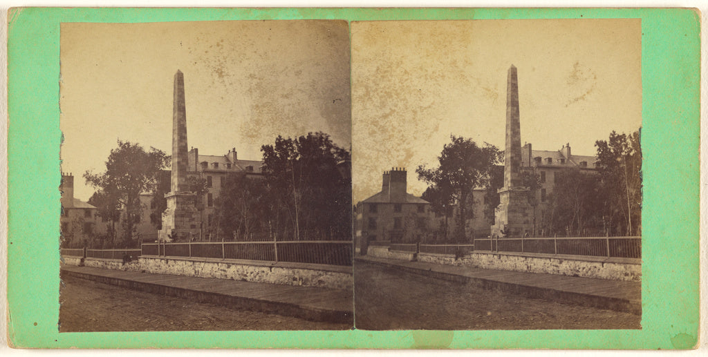 L.P. Vallée:The Monument to Wolfe and Montcalm., Poster Print Wall Art