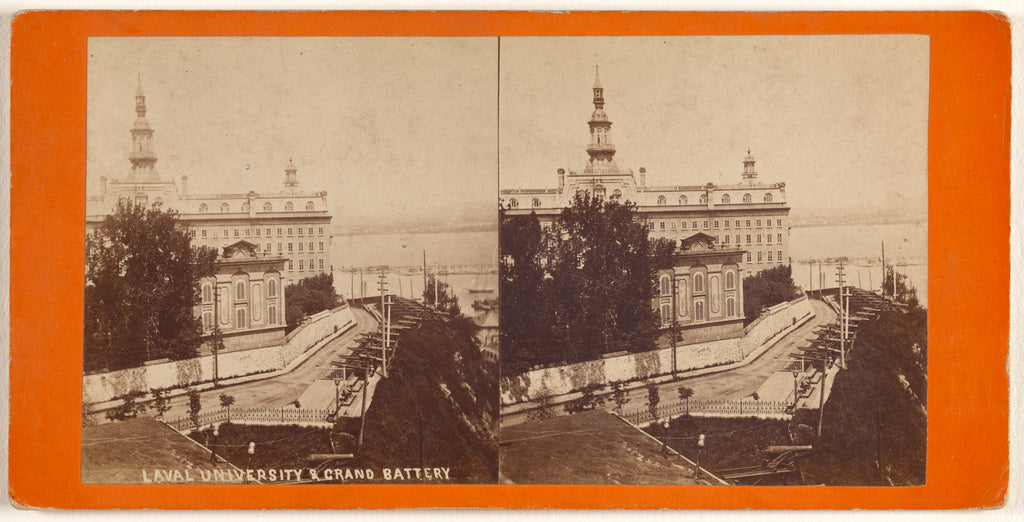 L.P. Vallée:Laval University & Grand Battery, Poster Print Wall Art