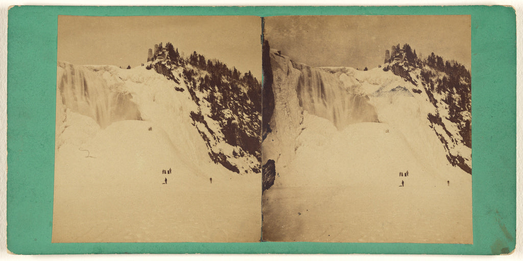 L.P. Vallée:Falls of Montmorency (Winter.), Poster Print Wall Art