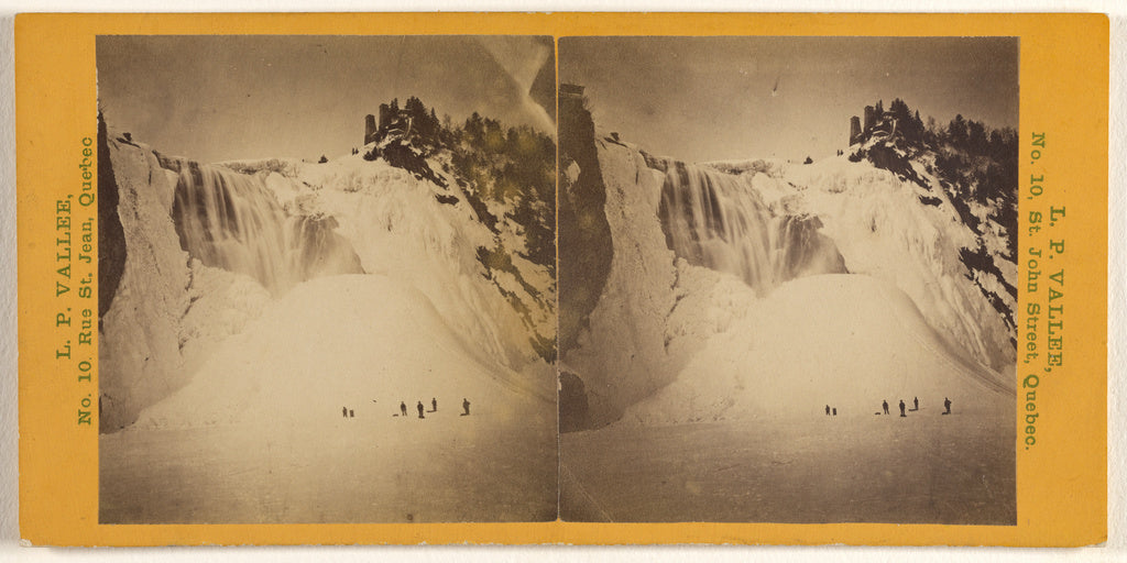 L.P. Vallée:The Falls of Montmorency in Winter., Poster Print Wall Art